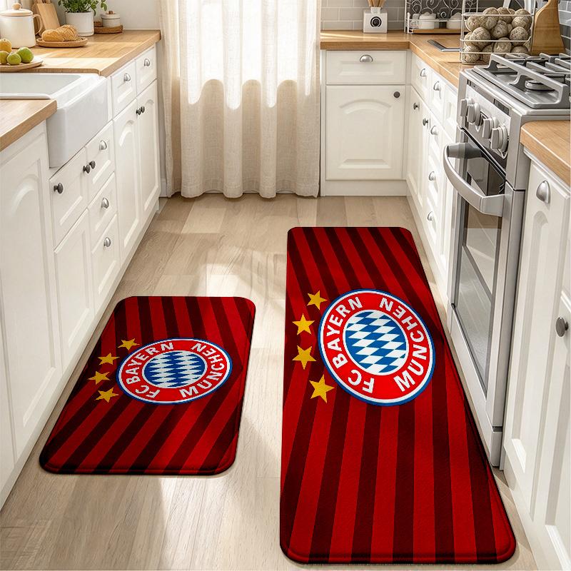 Bayern Munich2 Flannel Kitchen Mat Christmas Soft Area Rug Non Slip Floor Carpet Home Decoration