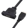 Cablecc 5Gbps Micro USB Male To Micro USB Female Screw Mount Extension 50cm 3.0 3.0 Type-B Cable,