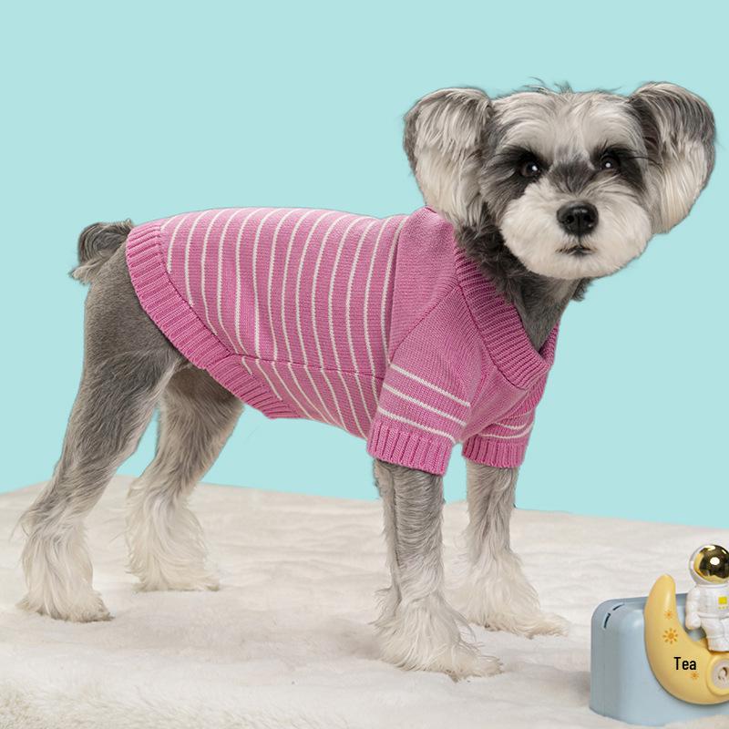 Fashionable Warm Striped Sweater for Dogs & Cats - Autumn/Winter Style