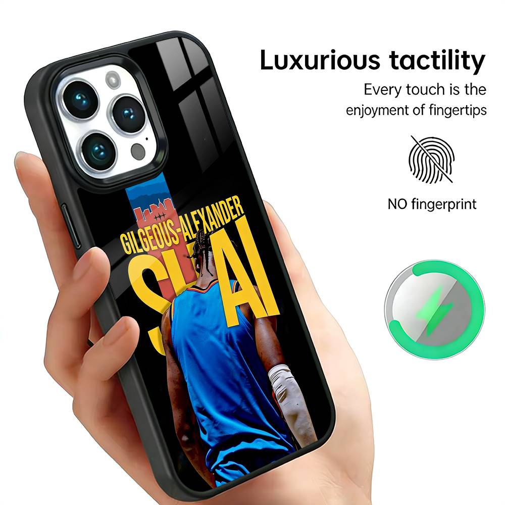 

S-Shai G-Gilgeous A-Alexander Phone Case For IPhone17 16 15 14 13 12 11 Plus Pro Max Plus Wireless Charger Cover Funda iPhone14PRO