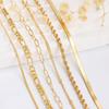 45783 Pcs/Set Women Stacking Bracelet Set Retro Hip Hop Style Snake Bone Chain Different Hollow Chain Adjustable Golden
