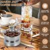 Mason Jar Portable Stainless Steel Coffee Bean Grinder Crank Handle Manual Coffee Grinder Cover Accessories Suitable Home Use