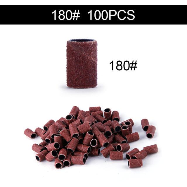 80# 120# 180# Punte per trapano per unghie elettriche per unghie Nastri abrasivi per nail art Gel UV Rimozione acrilica