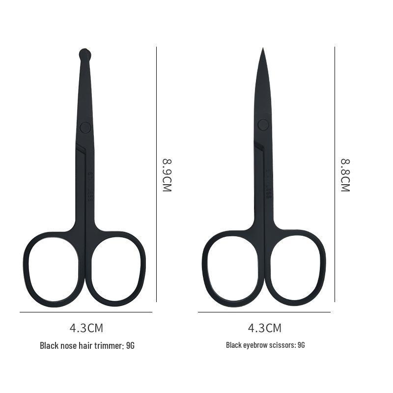 Stainless Steel Multi-Purpose Beauty Scissors: Eyebrow, Eyelash & Nose Hair Trimmer with Pointed Tip