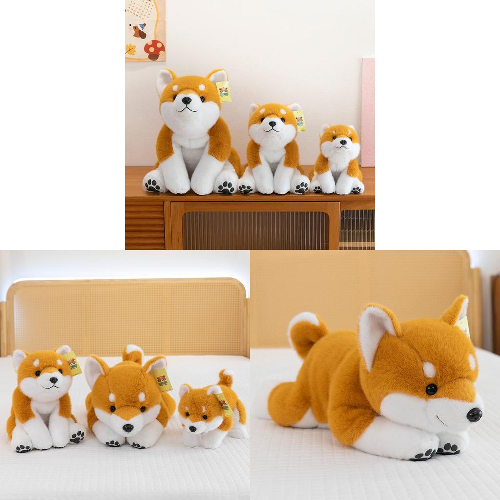 Shiba Inu Plüschtier mit PP-Baumwollfüllung für Kinder und Erwachsene Weiche Tierdekoration