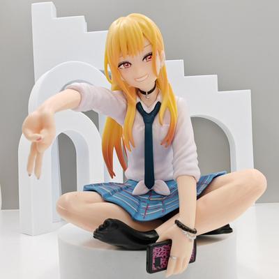 New My Dress-Up Darling Marin Kitagawa Sitting Anime Figure Cute Bishoujo Collectible Model Desktop Decor Birthday Gift for Fans