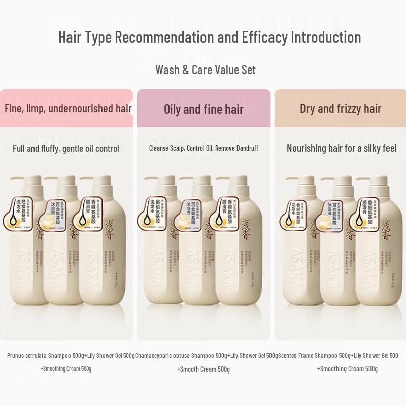 

Qianxiang Cherry Blossom Amino Acid Hair & Body Care Set