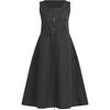 Tech Premium Robe Décontractée Sans Manches Couleur Unie Résistante à l'Eau Femmes robes Noir Café-Marron JJ1076