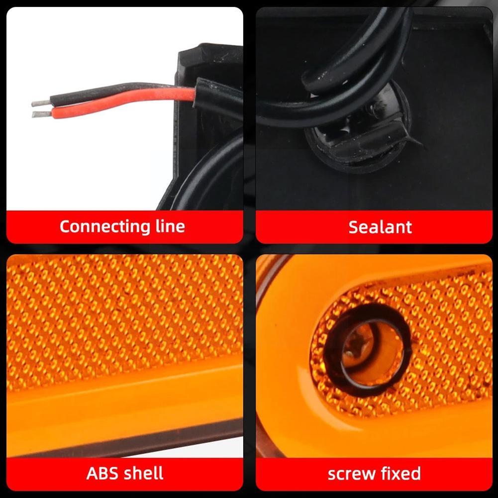 Truck Side Marker Light LED Trailer Lights with Bracket Car Light Warning Clearance Reflector Lamp Lights Van 24V 12V Exter J6O9