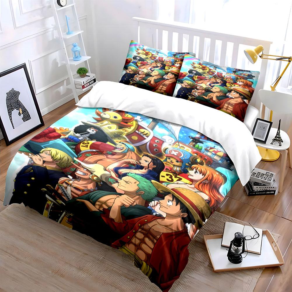 Anime characters and ship. Bedding sets Duvet cover sets Duvet covers Pillowcases(1 * Duvet Cover 2 * Pillowcases without duvet insert)