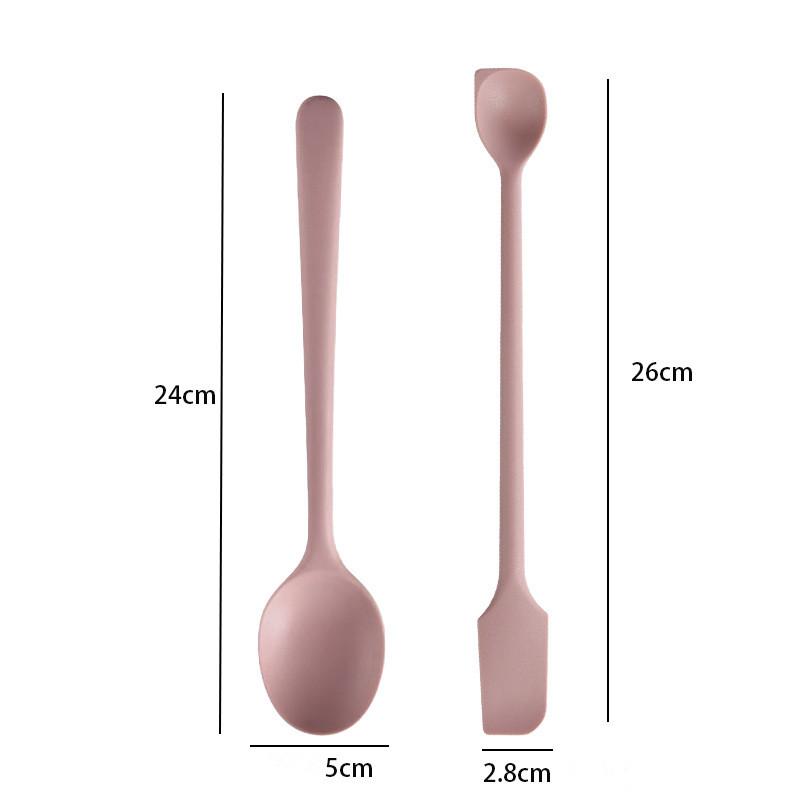 2/4Pcs Silicone Jam Spoon Scraper Heat Resistant Food Grade Non-Stick Kitchen Gadget for Baking Dessert Making