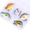 5-Piece Mini Crankbait Fishing Lure Set 1.5g 2.7cm Freshwater Bass Pike Perch