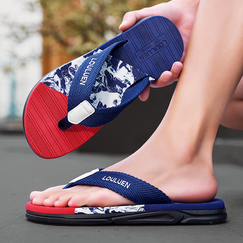Plus Size Men's Non-Slip Outdoor Thong Sandals - Trendy Summer Beachwear