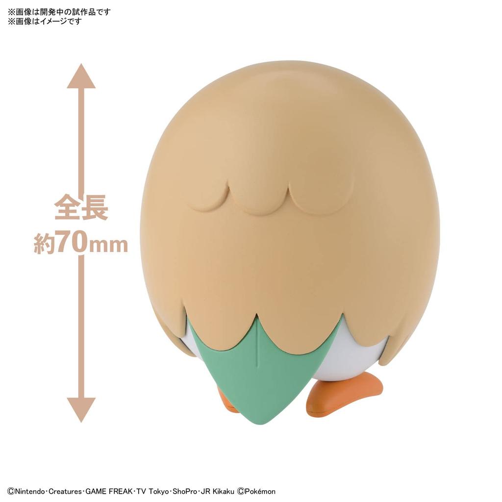 BANDAI SPIRITS Pokémon Plastic Model Collection Quick!! 10 Rowlet Pre-Colored Plastic Model