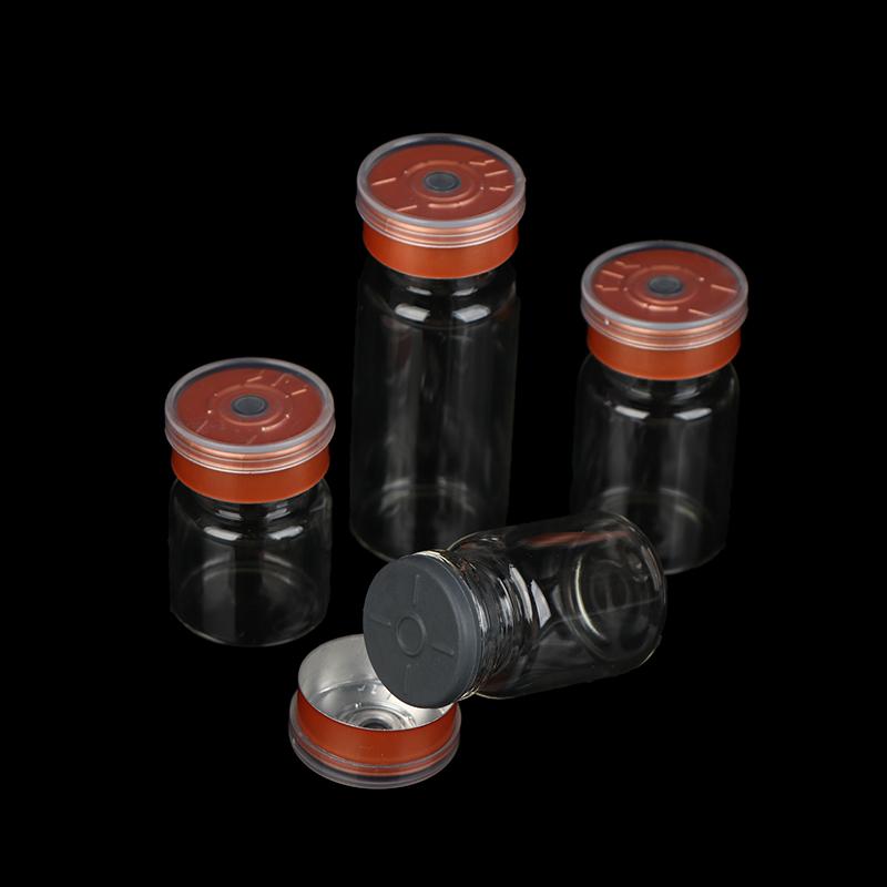 10Pcs 3Ml 5Ml 6Ml 10Ml Vials Leak-Proof Dust-Resistant Rubber Stopper Flip Off Caps Burr-Free Aluminum Cap Glass Bottles
