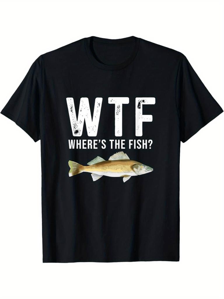 WTF Where's The Fish Walleye Pike Funny Fishing Gifts TShirt AllSeason Versatile Casual TShirt Made