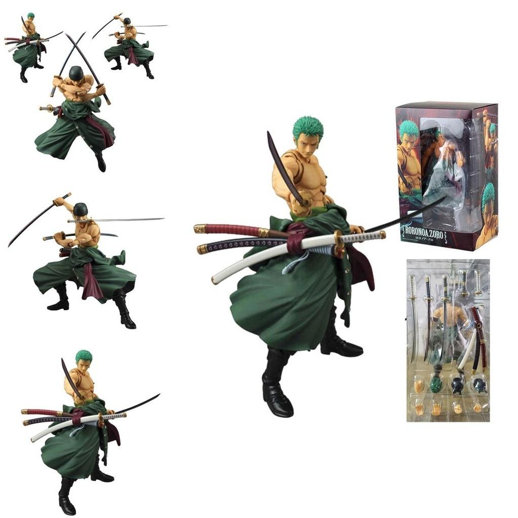 Pirate Action Figure Mh New World Three Sword Style 18cm Pvc Model Desktop Decoration Wholesale