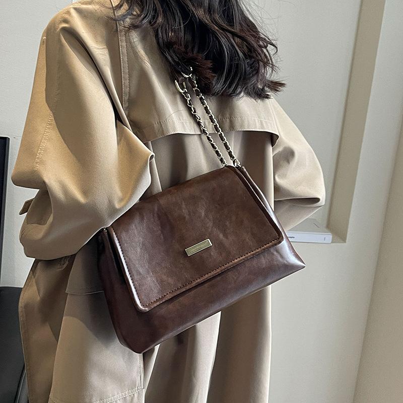 Tasche mit großem Fassungsvermögen Modische und Nischen-Damentasche Hochwertige Kette Einzelschultertasche Umhängetasche Tragetasche