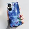 Hülle für ZTE Blade V40S / Axon 40 SE / V70 Pro Hülle Ästhetisch Niedliche Katze Astronaut Weiche Schwarze Matte Schutzhülle Rückseite