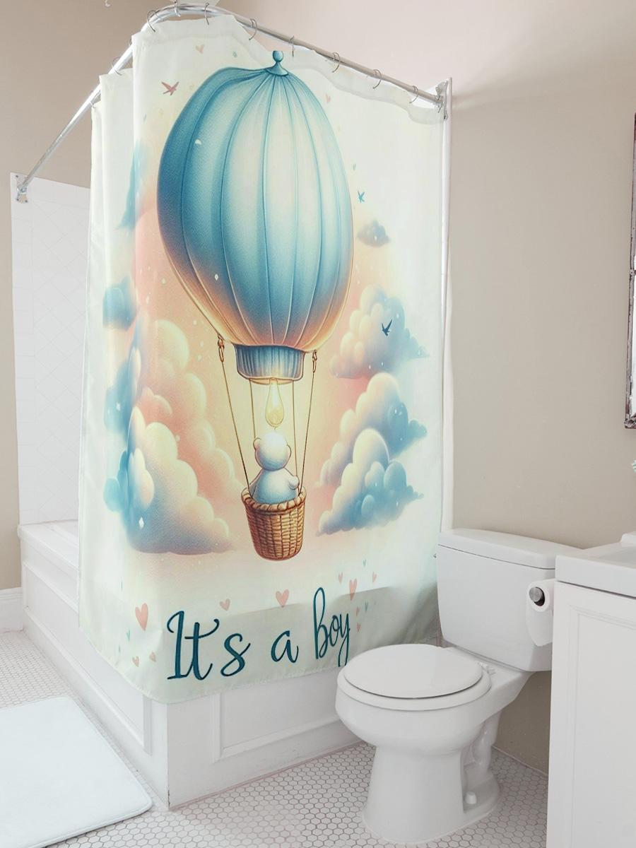 Dunika Chen Boys It's A Hot Air Balloon Shower Curtain For Bathroom Decoration