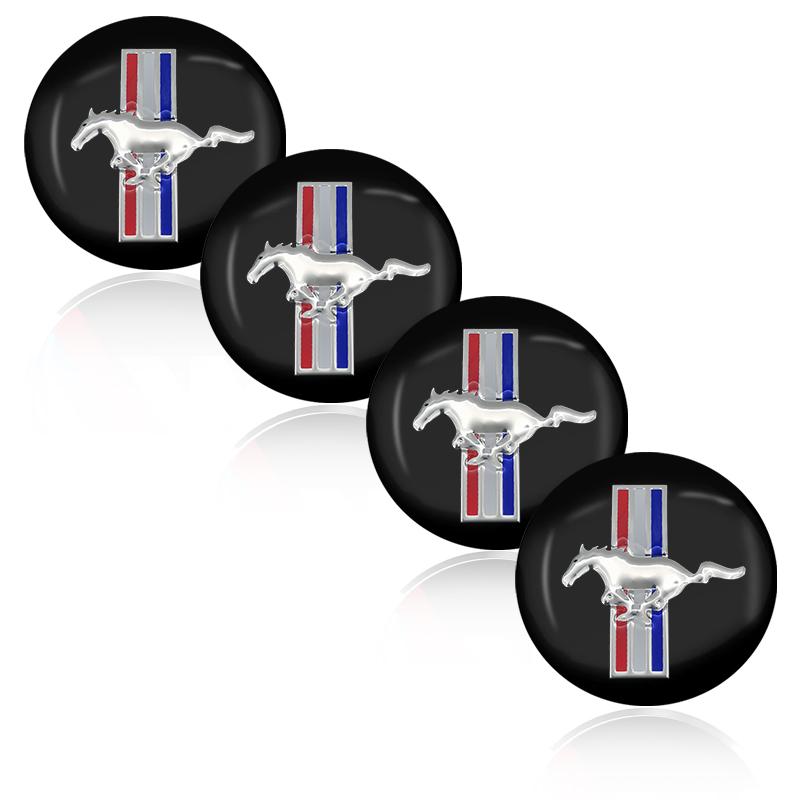 4db Autóstílus 56mm Embléma Kerékközép Kapszli Matricák Ford Mustang Univerzális Nagy Méretű Mustang Shelby GT Autókiegészítők