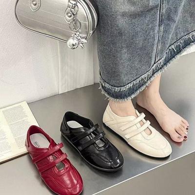 Moda Vintage Francuskie Buty Damskie Wiosna Nowe Okrągłe Płaskie Buty Moda Buty Mary Jane Wszechstronne Damskie Buty Codzienne Antypoślizgowe Baletki