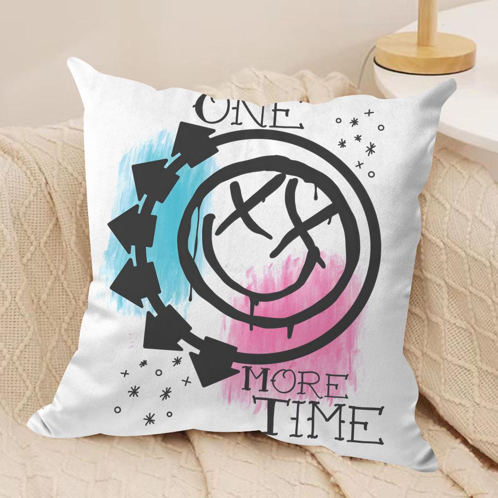 

Famous Punk Band BBLINK182 Cushion Cover Short plush Doublesided Print Square Throw Pillow Covers Sofa Home Cushion Decor 30x30cm