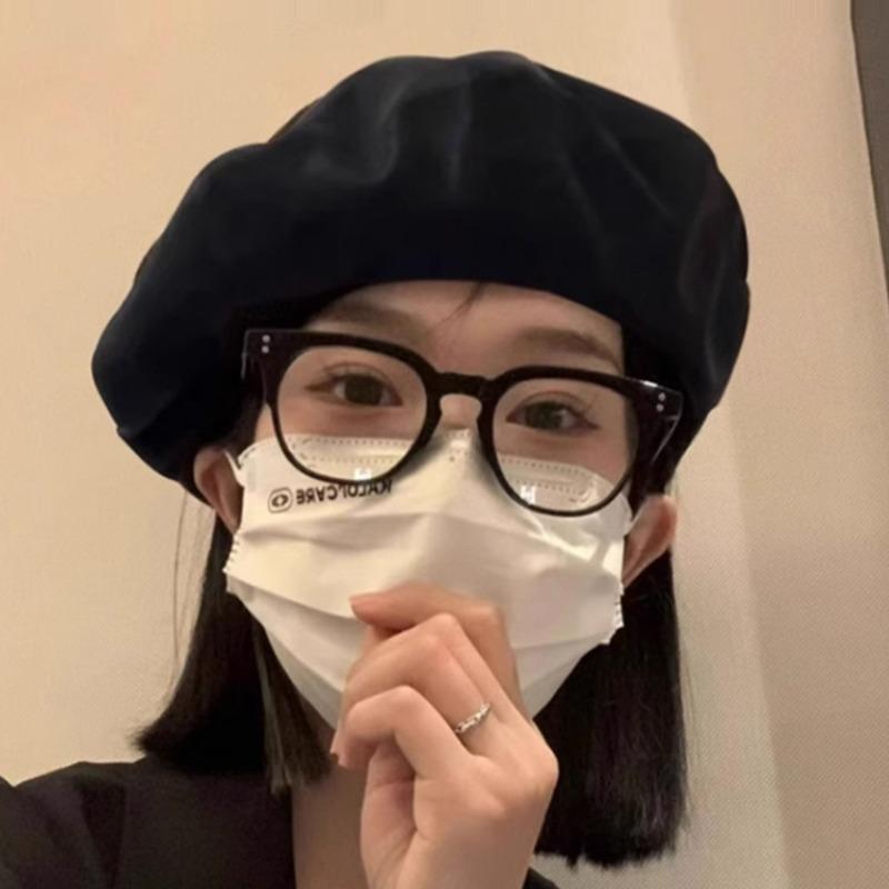 Beret female matte autumn and winter new painter hat literary hat octagonal pumpkin hat high sense