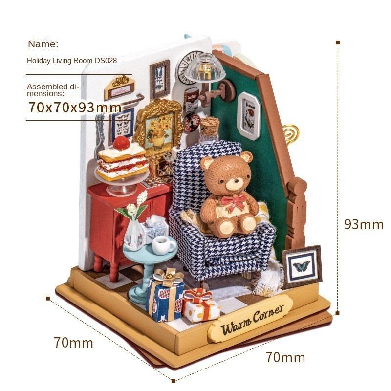

Серия детских игрушечных домиков. Украшение кукольных домиков своими руками для подростков, девочек, мальчиков, женщин. Серия детских игрушечных домиков. 9.3*7*7cm