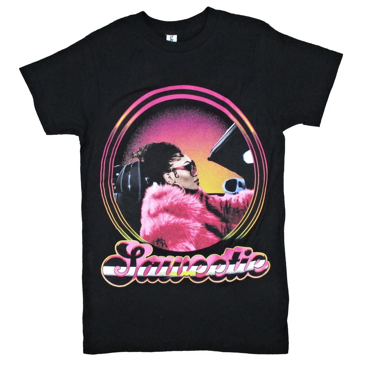 Men s Saweetie Fur on Black Tee T-shirt Medium Black XXXL