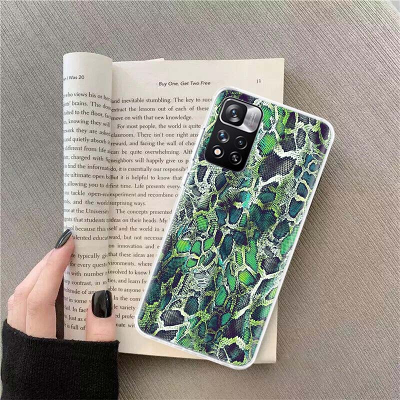 It looks like Real Snake Skin Phone Case For Redmi Note 13 12 Pro Plus 14 15 Pro 5G 11 11T 11E 11S 10 Pro 10S 9 9S Cover Cell Cl