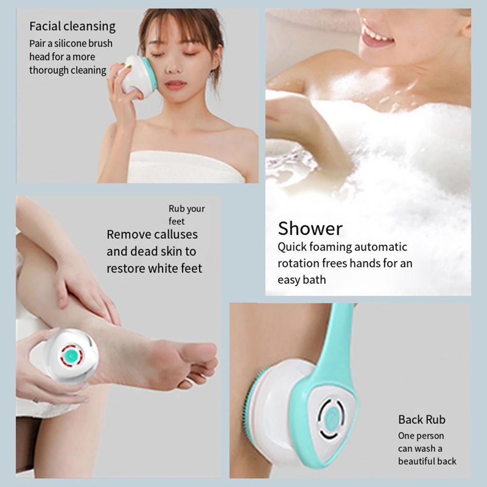 Sponge Frosted Electric Bath Brush, Waterproof And Exfoliating Multifunctional Bath Brush, Electric Toothbrush, Cleaning Brush