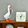Cute Resins White Duck Sculpture Magnetic Keychain Holder Hanger Minimalists Home Decors For Shelf Or Entryway Ornament