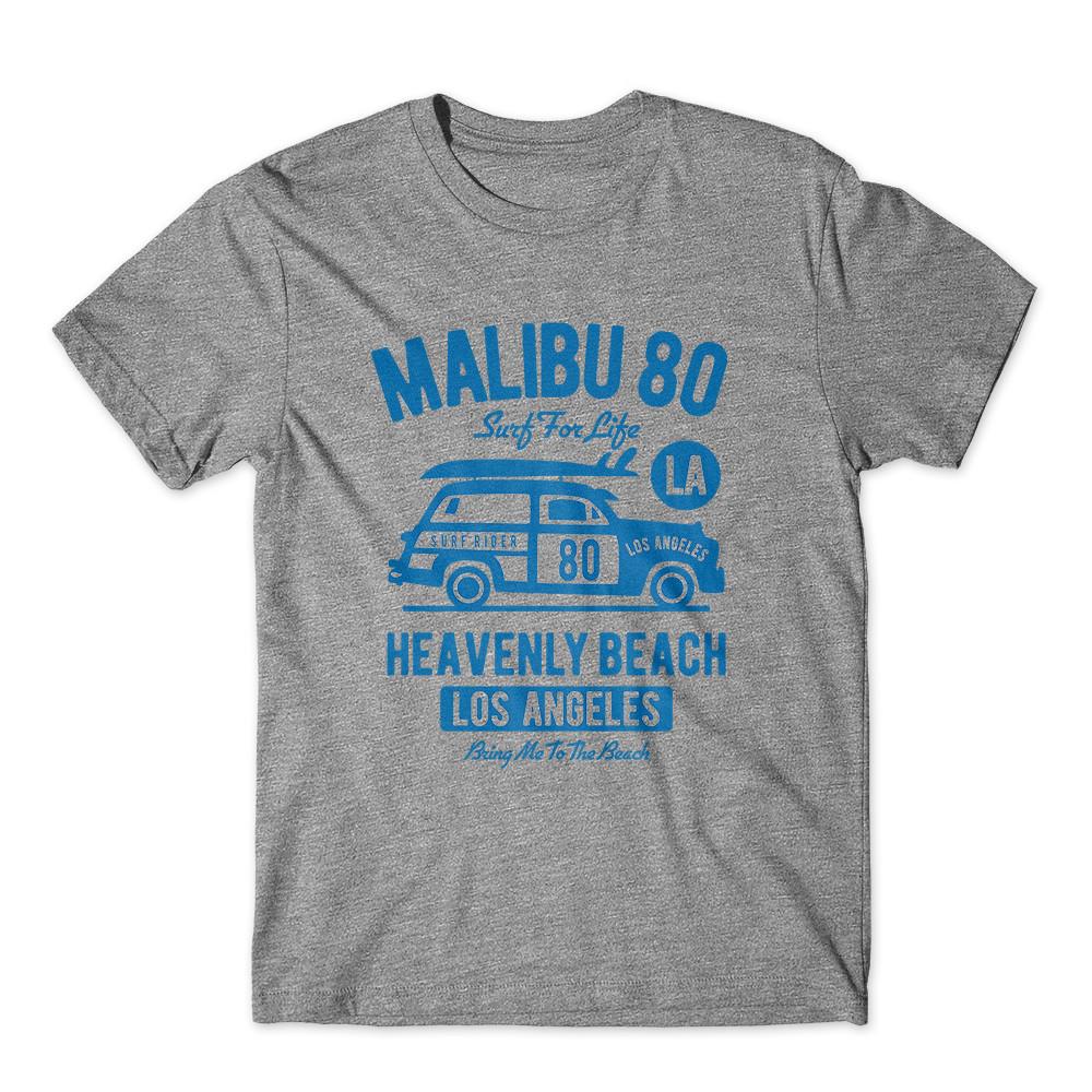 

Malibu 80 Tshirt Ocean Beach Shirt 100% Cotton Premium Tee New 4XL