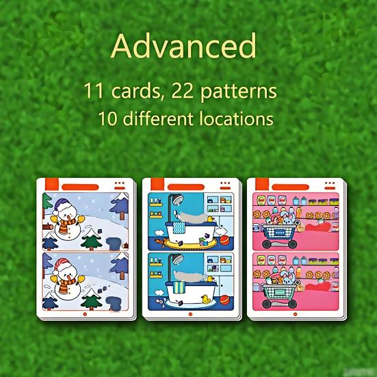 Karta do Wczesnej Edukacji Żywe Kolory Żywe Wzory Wielokrotnego Użytku Poprawa Koncentracji Karta do Gry Interaktywnej dla Dzieci