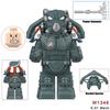 Latest Bos Game T60 Power Armor Army Officers Soldiers Figurine Machine Gun Model Construction Blocks Kids Toys Gifts Young Boys Girls Juguetes