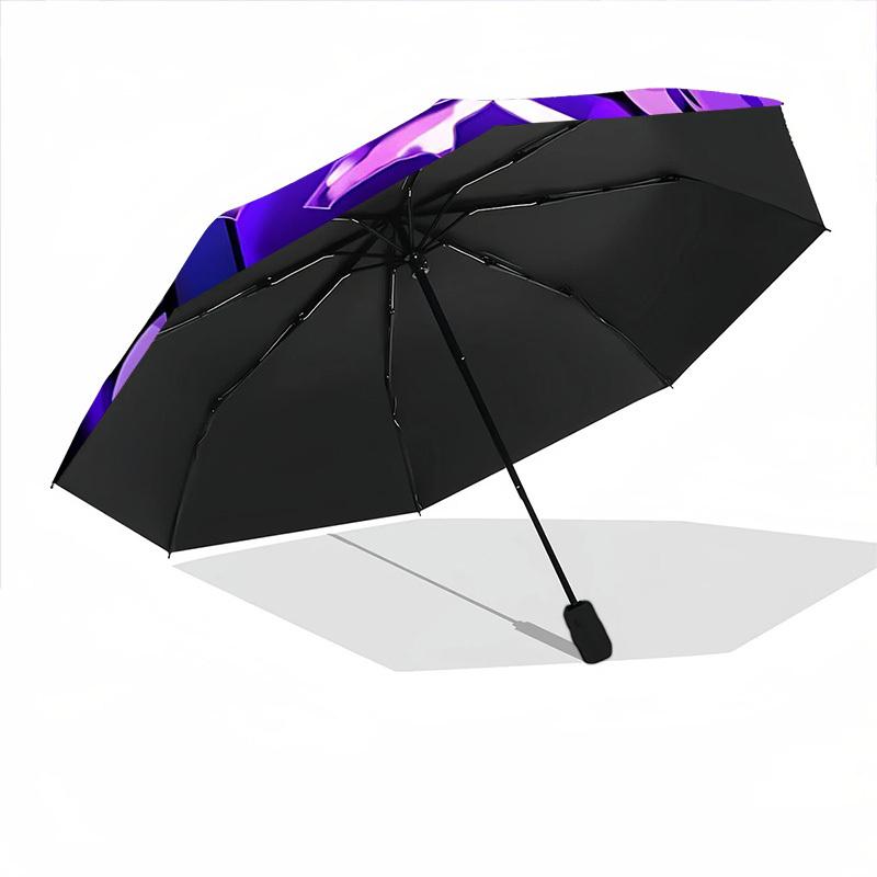 1pc Sonic Speed Automatic Folding Umbrella, 8 Ribs for All-Season Use, Portable for Travel & Outdoor Activities 005