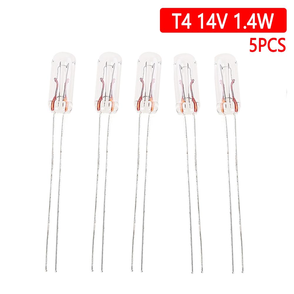 10/5pcs T3 T4 T5 14V Car Audio Gear Indicator Light Dashboard Instrument Bulbs Yellow Lamp Car Audio Bulbs Car Light Accessories