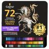 Castle Art Überraschungs-Buntstiftset Premium Weiche Mine Buntstifte für Erwachsene und Coloristen Kommt in einer schützenden Blechdose 72 Farben