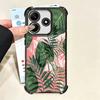Summer Plants Green Leaf Plating Phone Case For Xiaomi Poco X5 X6 X7 X8 Pro Max F8 Ultra F7 M8 M7 M5S Redmi 15C 15 14C 13C 13 X3