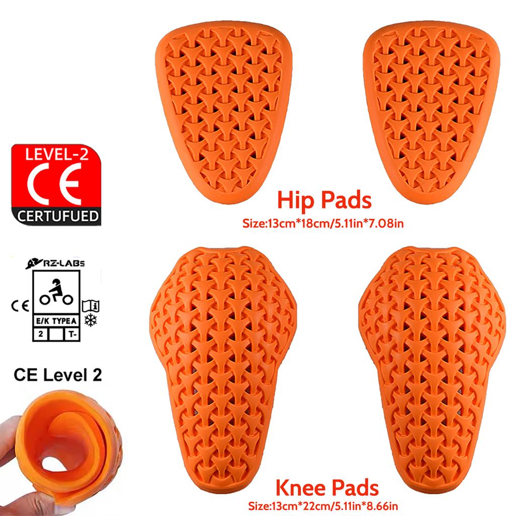 New CE Level 2 Certified Motorcycle Pants Jeans Protective Gear Knee Hip Protection Motorbike Riding Protective Kneepads Thicken
