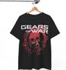 Logótipo Amarelo Brilhante Gears of War, Camiseta Vintage Gears of War, Camiseta de Campanha Publicitária y2k