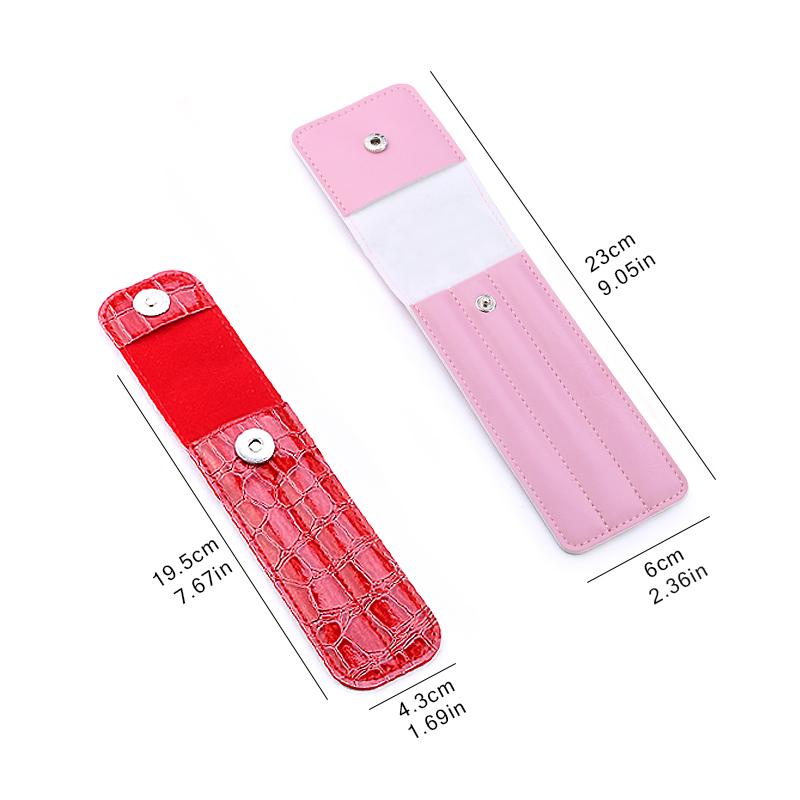 Eyelash Extension Tweezers Leather Case Professional Eyelashes Tweezer Storages Bag Portable Protect Lash Supplies Makeup Tools