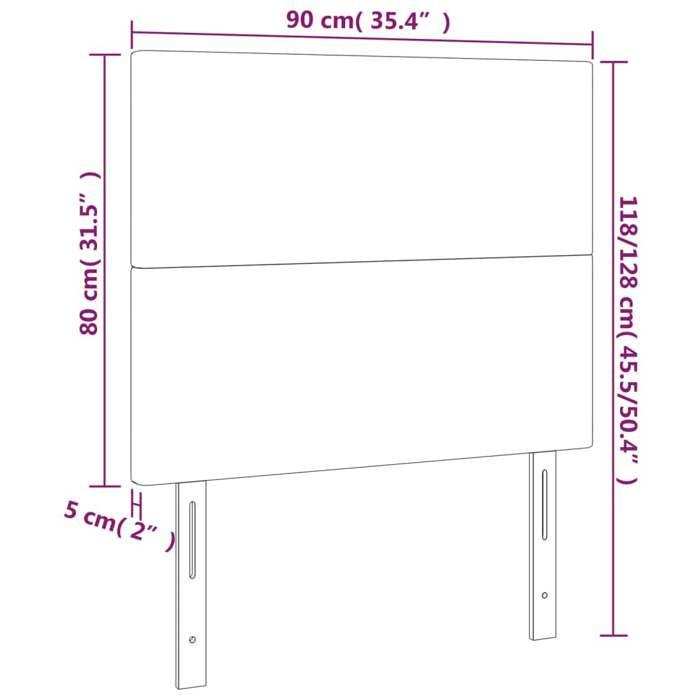 VidaXL Tête de Lit à LED Meuble de Chambre à Coucher Accessoire de Lit Simple Tête de Cadre de Lit Intérieur Rose 3122185