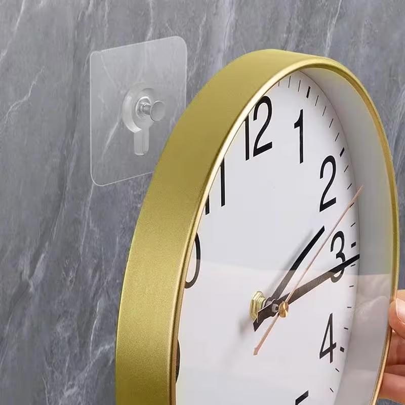 100/10pcs Self-Adhesive Hook Strong Adhesive Picture Frame Nails Hooks Transparent Seamless Wall Hangers Hanging Clock