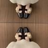 French Retro Flower Square Head Shallow Mouth Single Shoes Women'S Shoes Spring And Autumn Word With Flat Mary Jane Shoes