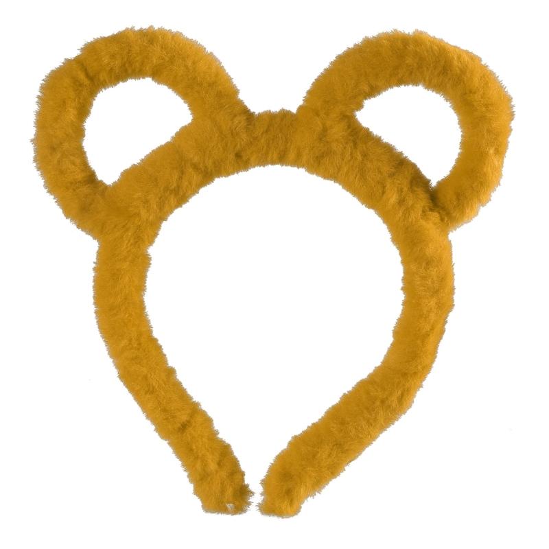 Soft Bear Ears Headbands Plush Mouse Hair Hoop for Washing Face Cartoon Animal Hairbands Halloween Costume Cosplay Headpiece
