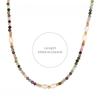Tourmaline Colorful Natural Stone Beaded Freshwater Pearl Necklace Retro Ethnic Style Niche Collarbone Chain Versatile Woman Quality