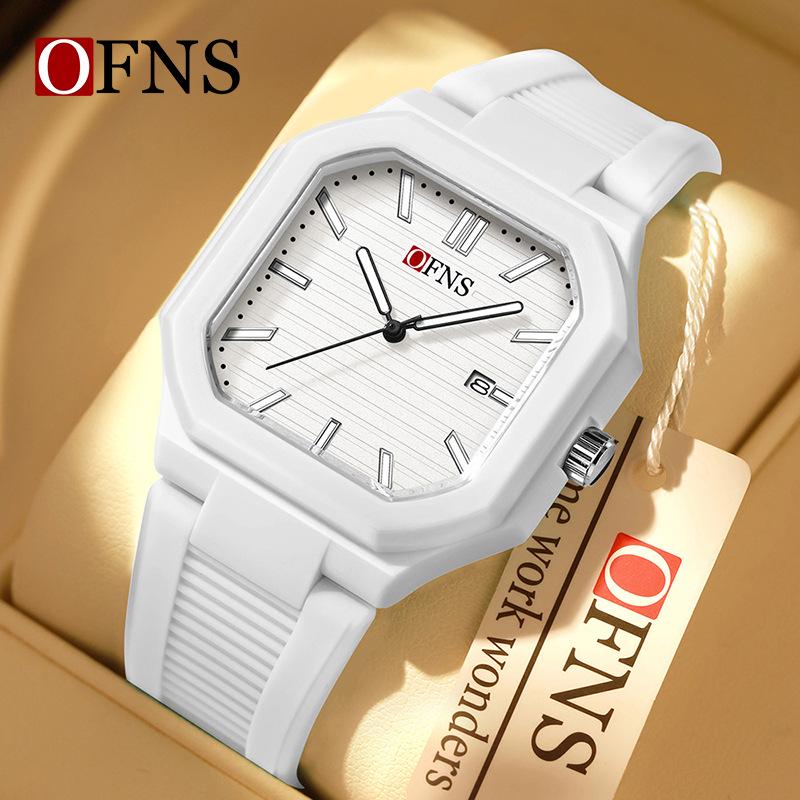 OFNS Luminous Waterproof Quartz Watch - Thin & Light Unisex Casual Design with Calendar