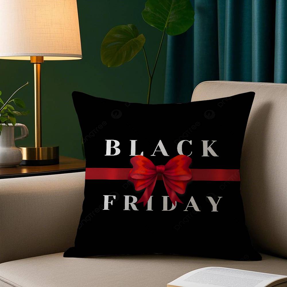 Black Friday Pillow Case Cozy Plush Pillow Cover Double Side Printed – Home Gift for Bedroom Decor